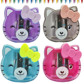 Sharpener for Kids - Sharpener for Pencil Sharpener for Kids Stylish, Stationary Set for Kids, Stationary Items – Best Birthday Return Gifts (Pack of 4; Assorted Color)